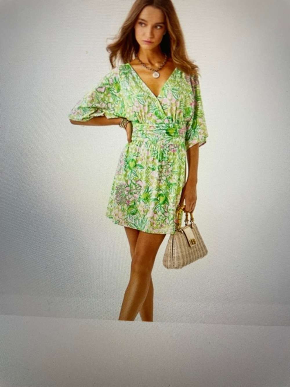 Lilly Pulitzer Parigi romper in Fauna green lime feeling good print sz M